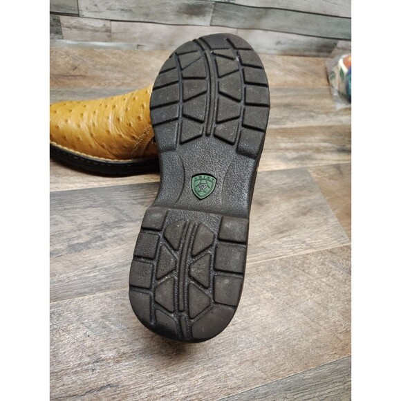 ARIAT Real Ostrich Performance Slip Ons Roper Shoes Cognac Womens US Size 8B - Picture 8 of 13